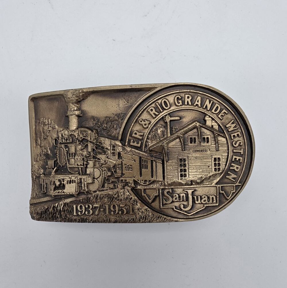 Rio Grande Western San Juan Bronze Belt Buckle Limited Edition 152/750